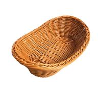 TOPBATHY 1pc Mini Handmade Weaving Basket for Activities Creative Decorative Desktop Prop Easter Knitting Basket for Home and School Handless Rectangle