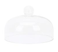 TOPBATHY 1pc Transparent Glass Microwave Food Protector Cover Cake Dome for Bbqs Picnics and Parties Sturdy Cloche for Keeping Desserts Fresh and Safe from Flies