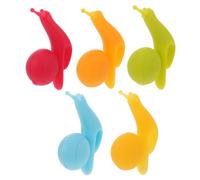 TOPBATHY 1set Silicone Wine Glass Markers Snail Shaped Drink Identifiers for Parties Creative and Decorative Cup Charms Red Yellow Blue for Home and Bar Use 5pcs