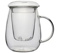 TOPBATHY 1set Transparent Glass Teacup Professional Filtration High Borosilicate Tea Cup for Office and Home Use Capacity Mug Infuser