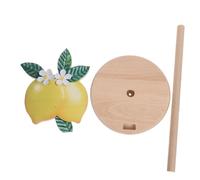 TOPBATHY 1Set Wooden Paper Towel Holder Lemon Shape Kitchen Roll Organizer Stand for Sturdy Design for Kitchen Bathroom Dining Room Space Saving Smooth Finish