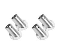 TOPBATHY 2 Pcs Angled Pole Bracket Rustproof 201 Stainless Steel Closet Rod Holder for Shower and Wardrobe Space-Saving Design for DIY Installations
