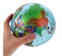 TOPBATHY 2 Pcs Inflatable Globe World Map Balls Lightweight Educational Soft Playing Balls for Boy Girl Geography Learning