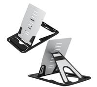 TOPBATHY 2 Pcs Silver Aluminum Alloy Foldable Phone Stand for Tablet