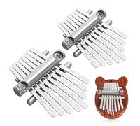 TOPBATHY 2 Sets Keys DIY Thumb Piano for Beginners Portable Finger Piano Musical Instrument with Body for Accurate Tone Multi-purpose Kalimba for Family Outdoor School and Relaxation Use