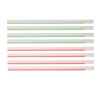 TOPBATHY 2 sets Long Transparent Annotation Tabs for Books and Notebooks Pet Writable Page Marking Strips in Red and Green of Student Index Sticky Tabs for Reading and Note Organization
