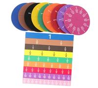 TOPBATHY 2 Sets Magnetic Fraction Circles Teaching Tools for Early Learning Math Manipulatives Fraction Strips and Circular Pieces Educational Demonstrator for Primary School
