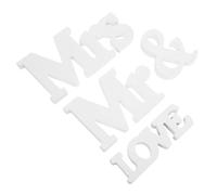 TOPBATHY 2 Sets Rustic Wooden Mr Mrs Love Letters Wedding Table Decorations Freestanding Romantic Signs for Bridal Shower Centerpiece and Wedding Desk Ornament