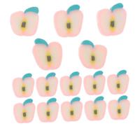 TOPBATHY 200pcs Polymer Clay Fruit Beads Apple Charm Spacer Beads Loose Bulk for DIY Jewelry Making Bracelets Necklaces Halloween Craft Supplies