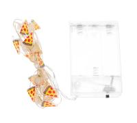 TOPBATHY 20led Pizza Shape Xmas String Lights 2m Home Adornment Yellow Indoor String Light for Party Garden Decorations