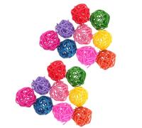 TOPBATHY 20pcs Bird Chewing Rattan Balls Pet Cage Bite for Small Pets Exercise and Increase Sense of Security Lightweight Rattan for Outdoor with Guinea Pigs and Mice Random Color