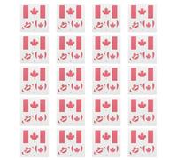 TOPBATHY 20pcs Canada Flag Face Tattoo Stickers with Waterproof and Ultrathin Texture, Maple Leaf Shape Temporary Tattoos for Events and Street Parades, Water Transfer Paper and Pet Film