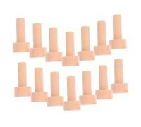TOPBATHY 20pcs Miniature Solid Wood Pegs Round Head Nails for Crafting Woodworking Train Wheels and Small Furniture DIY Projects