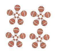 TOPBATHY 20pcs Wooden Hot Air Balloon Cutouts DIY Craft Slices Smooth Edges Lightweight Ornaments for Birthday Party Home Decor Creative Family Activities