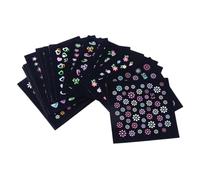 TOPBATHY 24 Sheets Luminous Nail Art Stickers Glow Decals with Flower Butterflies Pattern Self-Adhesive Fluorescent Nail Glow Stickers for Women DIY Manicure Decoration Safe Material