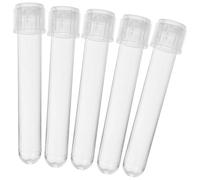 TOPBATHY 24pcs 5ml Plastic Test Tubes with Caps for Sample Storage and Cell Culture, Small Laboratory Sample Testing Tubes Set for Scientific Experiments