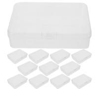 TOPBATHY 24pcs Plastic Crayon Storage Box Stackable Lidded Case for Organizing Classroom School Supplies Boys and Girls Art