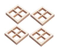 TOPBATHY 24pcs Wooden Miniature Dollhouse Windows Four Mini Wood Traditional Window Frames for DIY Painting for Dollhouse Furniture and Craft Projects