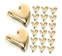 TOPBATHY 25pcs Gold Heart Refrigerator Magnets Decorative Magnetic Clips for Kitchen Office Whiteboard Locker Compact Cute Love Design for Home and School Organization