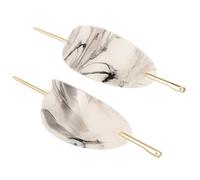 TOPBATHY 2Pcs Acrylic Oval Hair Stick Hairpin for Women Zinc Alloy Skin-friendly Hair Clip Bun Holder Elegant Ponytail Styling Accessories for Daily Wear Parties Weddings Proms and DIY