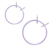 TOPBATHY 2Pcs Adjustable Metal-Tip Embroidery Hoops Set 5" 7.25" Cross-Stitch Frames for DIY Needlework and Embroidered Craft Projects