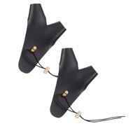 TOPBATHY 2PCS Adjustable Non-slip Fake Leather Hand and Finger Guards for Traditional Recurve and Hunting Practice Lightweight Protective Bracers for Forearm Stability
