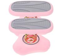 TOPBATHY 2pcs Adjustable Pink Foot Rest for Under Desk Use Footstool for Office Chair and Air Travel Height Adjustable Foot Support for Home and Work Comfortable Footrest for All Heights