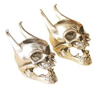 TOPBATHY 2pcs Ancient Copper Charm Skull Pendant for Bracelet, Lightweight and Easy to Operate, Retro Vintage Style to Decorate Your Home or Garden