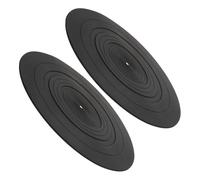 TOPBATHY 2pcs Anti-static Silicone Vinyl Mat Turntable Slipmats for Record Players Stable Non-slip Replacement Pads for Vinyl Disc Protection and Vibration Reduction