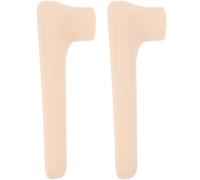 TOPBATHY 2pcs Beige Silicone Door Handle Protective Cover the Aged, Anti-Collision and Skid-Proof Door Knob Cover Protector for Home Safety