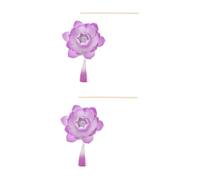 TOPBATHY 2pcs Chinese Style Lotus Lamp LED Lamp Ornament for Photography Scene Decor Portable Light for Pictures