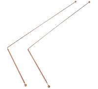 TOPBATHY 2Pcs Copper Dowsing Rods, Flexible Divining Rods for Finding Water Sources, Portable Golden Probe Sticks for Lost Item Locating and Outdoor Use