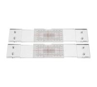 TOPBATHY 2pcs Crack Width Scale Ruler Crack Measurement Tool Portable Displacement Recording Gauge for Walls and Bridges Architectural Use