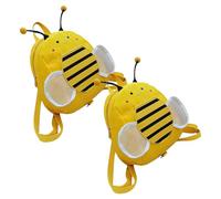 TOPBATHY 2pcs Cute Honeybee Backpack and Boys with Safety Leash, Lightweight Nylon Material, High Visibility Design for Outdoor Adventures and Daily Use