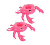 TOPBATHY 2pcs Cute Inflatable Crab Shaped Cup Holders for Pool Floating Drink Coasters for Parties and Water Games Adds Fun to Your Poolside Experience