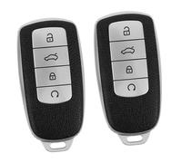 TOPBATHY 2pcs Decorative Tpu Car Key Fob Cover Full Protection Sleeve Compatible with Tiggo Pro Chery Remote Key Shell Replacement Case Silver