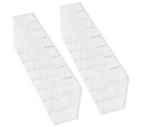 TOPBATHY 2pcs Divided Makeup Storage Box for Eyeshadow Palettes Organizer Plastic Countertop Makeup Organizer for Vanity Table Palettes Holder