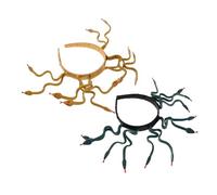 TOPBATHY 2pcs Egyptian Pharaoh Headdress Bendable Snake Crown Headband for Halloween Medusa Snake Headpiece Head Decoration for Cosplay Party and Masquerade Costume Accessories