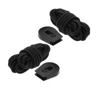 TOPBATHY 2pcs Elastic Paddle Rope with Adjustable Slip Buckle for Kayak and Paddleboard Black Weatherproof Surfboard Leash Accessory Heavy-duty UV Resistant Cord for Secure Water Sports