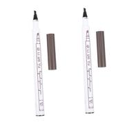 TOPBATHY 2pcs Four-pronged Eyebrow Pencil Chestnut Microblading Pen with Thin Tip for Precise Natural Lines Makeup for Defined Brows All Day