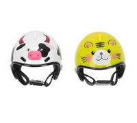 TOPBATHY 2pcs Funny Chicken Helmet Cap Hen Hat with Creative Design Lightweight Portable Pp Material for Rain and Sun Protection Pet Bird Accessory