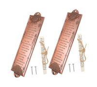 TOPBATHY 2pcs Gatepost Holy Scroll Metal Holy Mezuzah Front Door Jewish Mezuzah Religious Adornment Catholic Prayer Front Door Blessing House Brown Alloy