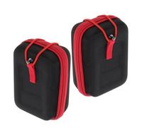 TOPBATHY 2pcs Golf Rangefinder Pouch Set with Hard Shell, Red Zipper Travel Storage Case for Outdoor Sports and Golf Accessories Protection