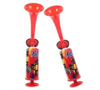 TOPBATHY 2pcs Hand Held Large Air Horn, Pump Loud Noise Maker, Multi-Color, Safety Parties Sports Events, Lightweight Portable Design