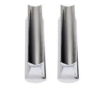 TOPBATHY 2pcs Hard-chrome Plated Metal Guitar Tone Bars Stainless Steel Finger Slides for Standard Guitar and Lap Steel Slide Accessories