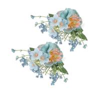 TOPBATHY 2PCS Hawaiian Hibiscus Artificial Flower Hair Clips Lightweight Floral Side Comb for Secure Updos Beach Wedding Luau Party Bridal Tropical Hair Accessory
