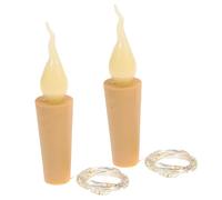 TOPBATHY 2Pcs LED Bottle Cork String Lights Candle Flame Pendant Light for Christmas Indoor Outdoor Ambiance Warm Fairy Lights for Home Garden