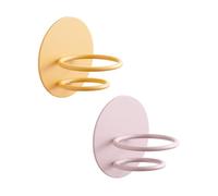 TOPBATHY 2Pcs Makeup Sponge Egg Rack Wall Hook Cartoon Design Storage Holder for Bathroom Supplies Multipurpose Hanging Organizer for Beauty Sponges Combs Iron Material Yellow Pink