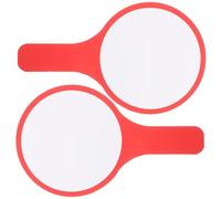 TOPBATHY 2pcs Mini Dry Erase White Board Paddles High Visibility Handheld Score Signs for Classroom Voting Student Communication and Educational Games