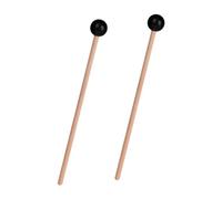 TOPBATHY 2pcs Mini Ethereal Drum Mallets Wood Handle Tongue Steel Drumsticks for Percussion Music Instruments Small Size